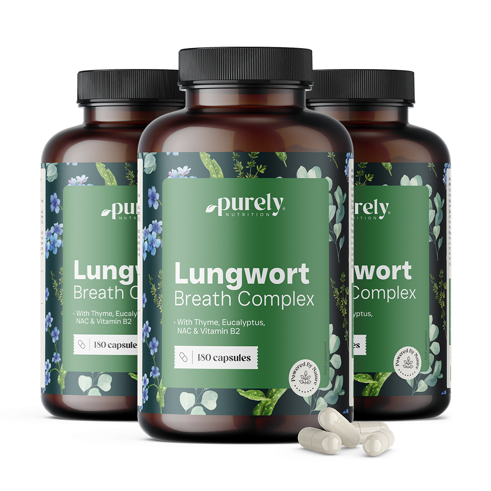3x Lungwort Breath Complex – plućnjak s timijanom i eukaliptusom, ukupno 540 kapsula